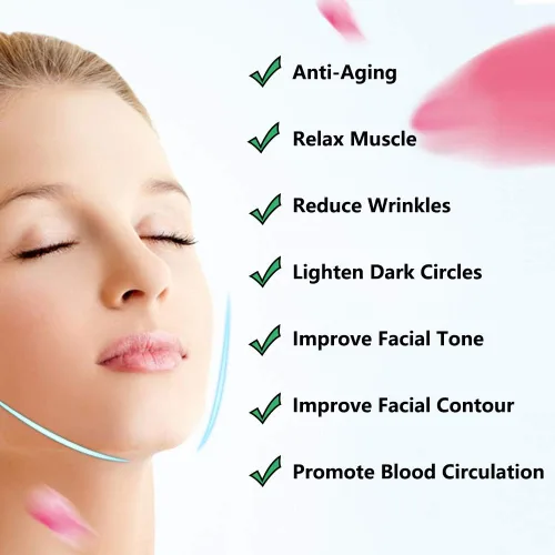 Vista 2 de SUPANT Masajeador facial V, reduce las arrugas en el cuello y los ojos, masaje para drenaje linfático, estiramiento facial, reduce la hinchazón