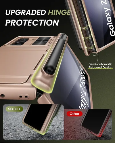 Vista 6 de Funda para Galaxy Z Fold 5 con tarjetero y protector de pantalla, soporte para bolígrafo S y cubierta de cámara deslizante y protección de bisagra