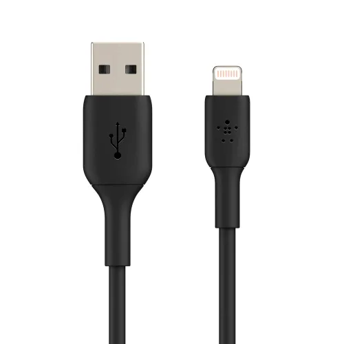 Vista 6 de Cable Lightning Belkin BoostCharge - 3.3 pies/1M - Certificado MFi Cargador de iPhone de Apple Cable USB a Lightning - Cable de iPhone - Cable Negro