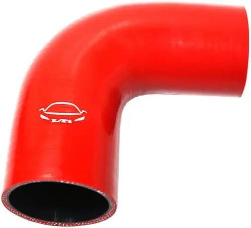 Vista 20 de Manguera de silicona reforzada de 4 capas de alto rendimiento de 2"-2.25" ID codo reductor acoplador de 90 grados para turbo/intercooler/tubería