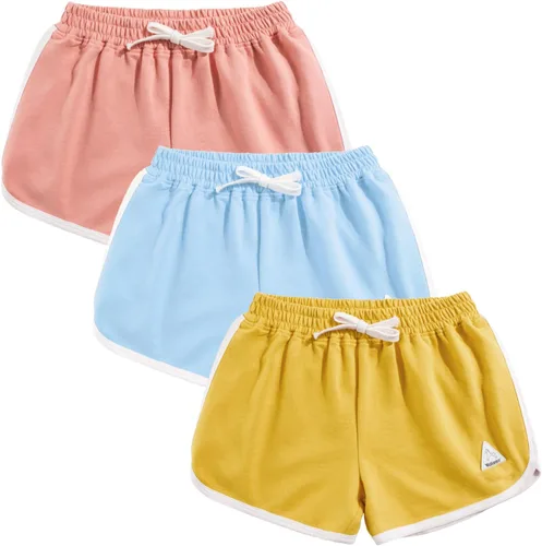 Vista 43 de Rolanko Pantalones cortos activos de delfín para niñas, paquete de 3 unidades, ciclismo, correr, verano, playa, atletismo, deportes, 4-14 años