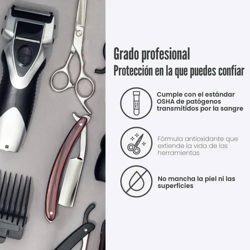 Vista 5 de BARBICIDE Spray desinfectante, botellas de 2 onzas (paquete de 6) – Registrado por la EPA, listo para usar profesional para salón y peluquería