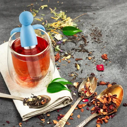 Vista 2 de Hicarer Infusor de té para té suelto, lindo colador de malla fina, filtro de acero inoxidable, difusor de bola de filtro más empinado para teteras