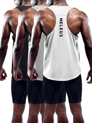 Vista 10 de NELEUS - Camiseta sin mangas para correr para hombre, para gimnasio, atlética