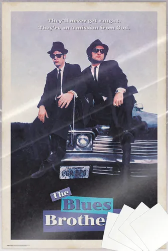 Vista 8 de The Blues Brothers - Póster de película (estilo regular, en una misión de Dios) (Tamaño: 24 x 36 pulgadas) (póster laminado)