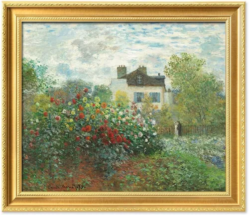 Vista 97 de IPIC - Reproducción artística de los lirios de agua de Claude Monet 1906, impresiones giclée coinciden con el marco dorado clásico, arte de pared