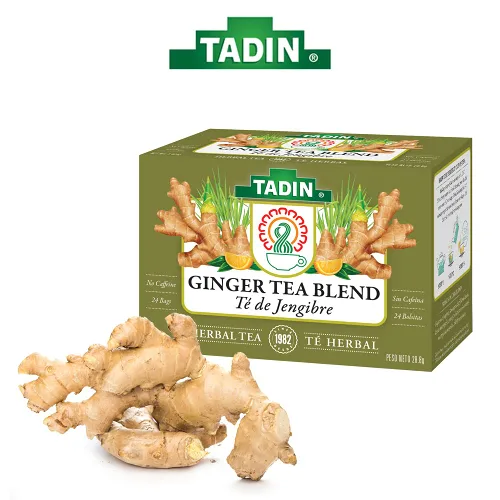 Vista 6 de Tadin Mezcla de té de hierbas de jengibre. Sin cafeína. 24 bolsas de té. 1.02 oz. Paquete de 3