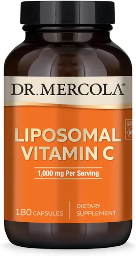 Vista 8 de Dr. Mercola Vitamina liposómica C 1,000 mg por porción, 60 cápsulas, 30 porciones, mayor potencial de biodisponibilidad y protección contra