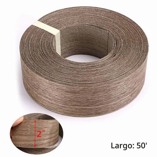 Vista 5 de Skelang Cinta de madera de nogal, para planchar, con adhesivo termofusible, cinta de madera flexible (2 pulgadas x 50 pies)