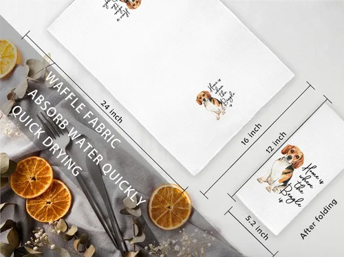 Vista 8 de Jvpke Beagle - Toallas decorativas para cocina y baño, regalos de Beagles para mujeres amantes de los Beagle, regalos para amantes de los Beagle, 16