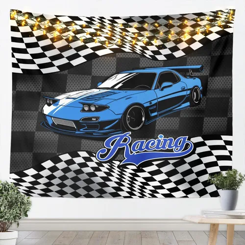 Vista 12 de Manfei Tapiz de pared de aviones para niños, diseño de bandera estadounidense, decoración de habitación de niños, niñas y adultos, decoración