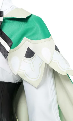 Vista 6 de Cosplayfm Disfraz de anime para mujer con capa y accesorio de cintura de plumas para cosplay