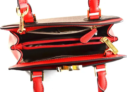 Vista 2 de Michael Kors Bolso bandolera convertible Mott Medium Messenger para mujer, Coral (Coral reef), S
