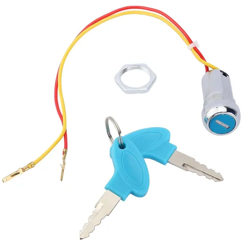 Vista 4 de Interruptor de llave de encendido universal de 2 cables para motocicleta, ATV, bicicleta eléctrica, Quad Scooter eléctrico, Go Kart, ciclomotor