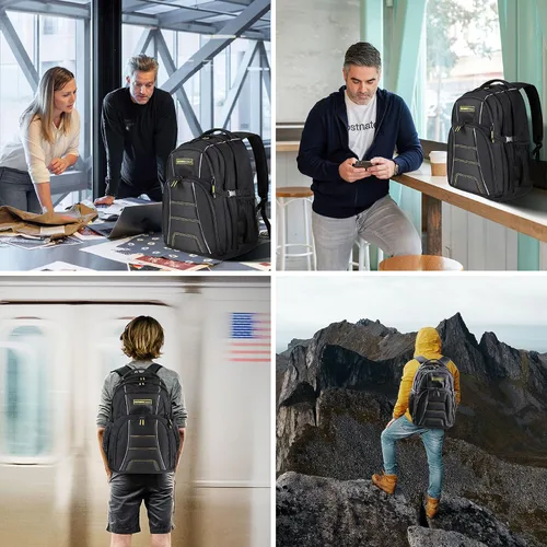 Vista 8 de Olympia Tools Mochilas de viaje, negras, 13.8 7.9 18.5 pulgadas, Negro -, Mochilas de viaje