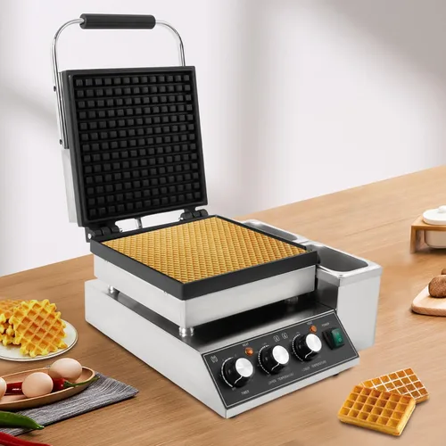 Vista 5 de Mini panqueques holandés, máquina eléctrica antiadherente comercial con control de tiempo y temperatura, máquina antiadherente para panqueques