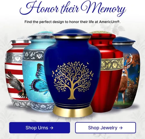 Vista 6 de AmericUrn Blue Tree of Life Urnas de Cremación Personalizadas con Grabado Personalizado para Cenizas Humanas – Conjunto Memorial para Adultos