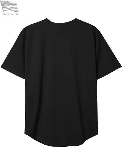 Vista 3 de Hat and Beyond camiseta de béisbol para hombre con botones hipster hip hop