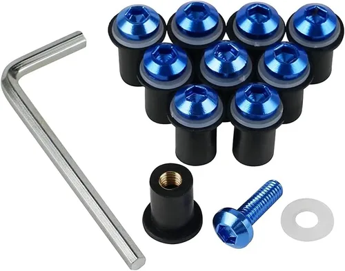 Vista 7 de Kit de pernos tornillos tuercas arandelas clips parabrisas pernos para ER6F 2008 2014 2015 16 17 18 2019 NINJA 650R parabrisas pernos tornillos kits