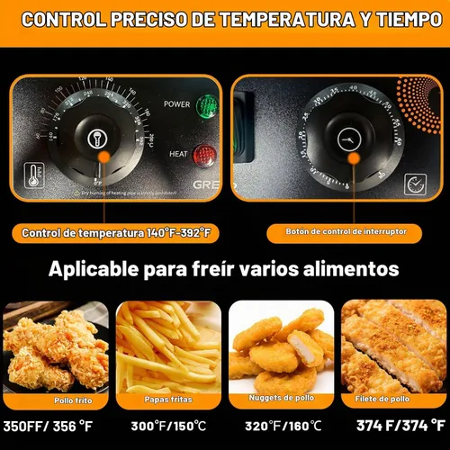 Vista 3 de Freidora comercial con cesta 23Qt Características válvula