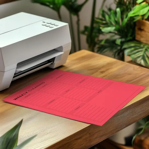 Vista 5 de Papel de color brillante Neenah Astrobrights®, Tamaño Carta, 24 lb, Certificado FSC, Rojo Cohete, Resma de 500 hojas