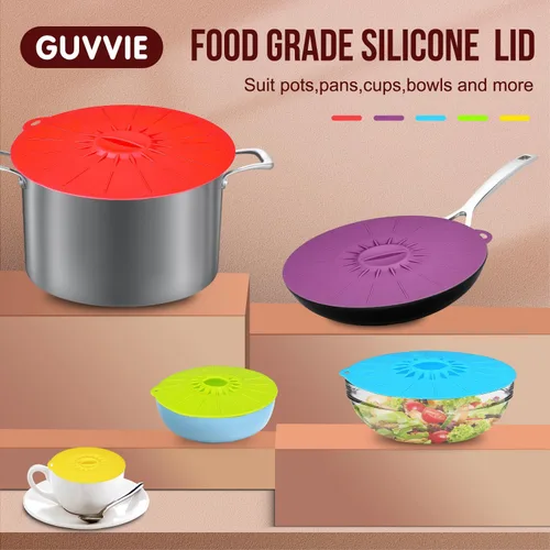 Vista 2 de Elegante Live – Conjunto de 5 cubiertas para alimentos, para microondas 5pcs Multi