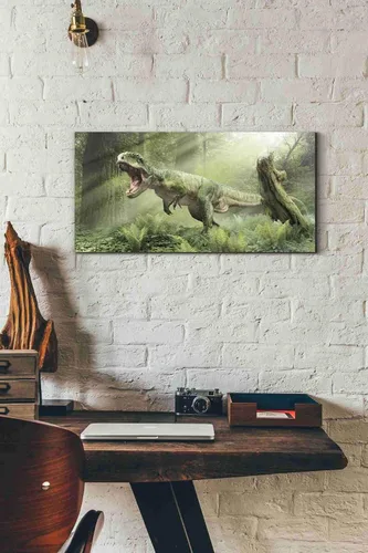 Vista 4 de Epic Graffiti Lienzo decorativo para pared, diseño de Giganotosaurus, 12 x 24 pulgadas