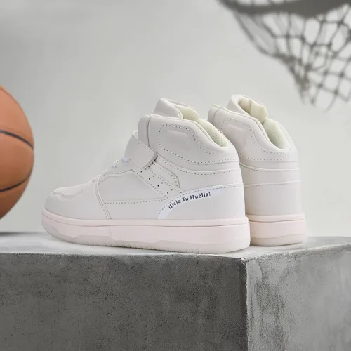Vista 4 de brooman Zapatos de baloncesto para niños, tenis de caña alta para niñas, zapatos de escuela, zapatos deportivos para correr