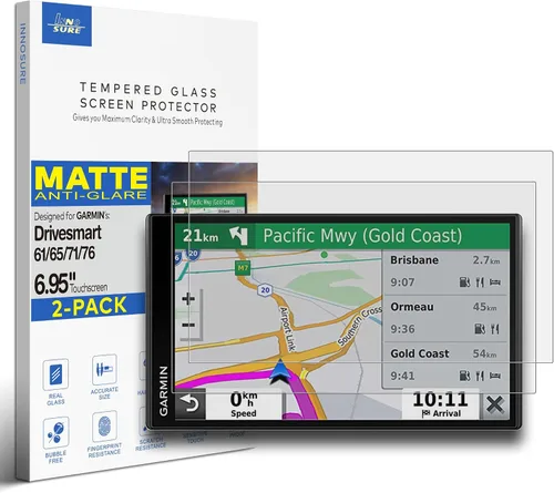 Vista 7 de Protector de pantalla de vidrio templado premium para Garmin Drivesmart 55 GPS Navigation 5.5 pulgadas pantalla táctil anti huella digital
