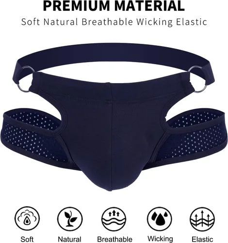 Vista 109 de SKYSPER Jock Strap Athletic Supporter para hombres Sexy Jockstrap Ropa interior masculina