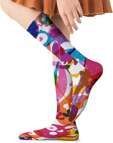 Vista 7 de Sport Socks Dress Decor Socks Comfortable And Breathable Socks