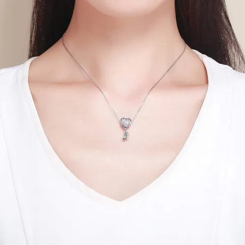 Vista 72 de Abalorios de plata de ley para pulseras, collares, familia para siempre, circonita cúbica, regalo de joyería para mujeres