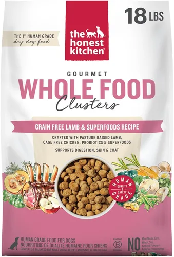 Vista 14 de The Honest Kitchen racimos de alimentos enteros libres de granos de carne de res alimento seco para perros, 1 libra