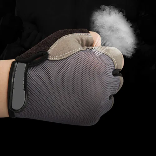 Vista 4 de LUYANhapy9 Guantes de ciclismo para hombre, guantes de ciclismo de medio dedo, guantes de bicicleta MTB DH Road bicicleta guantes de gel