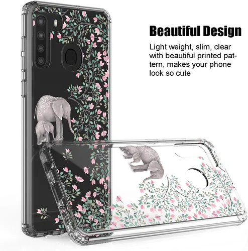 Vista 3 de Funda transparente para Samsung Galaxy A21 (6.4", 2020) [Elefante]