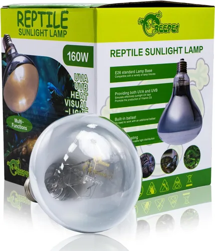 Vista 9 de Luz de reptil UVA UVB de calor de 100 W, espectro completo, bombilla de luz solar de vapor autobalastado para uso de reptiles y anfibios, E26, 1