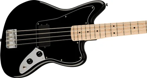 Vista 4 de Fender Squier Affinity Jaguar Bass H - Paquete negro con estuche, afinador, correa y DVD instructivo Austin Bazaar