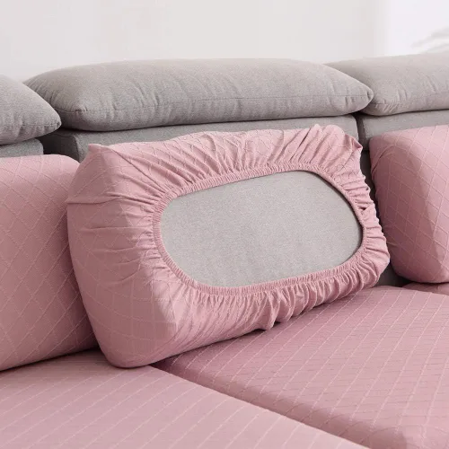 Vista 18 de Protege el cojín del sofá, funda de asiento de silla/sofá biplaza, protectores de cojín de alta elasticidad, poliéster y elastano, protege el cojín