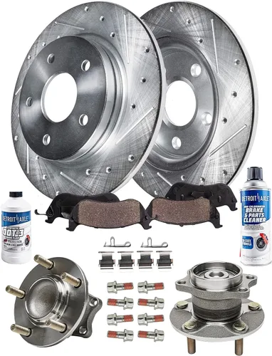 Vista 70 de Detroit Axle - Rotores de freno para Toyota Avalon 2020-2021 Camry 2020-2024, repuesto de rotores de freno de disco perforados y ranurados: rotor