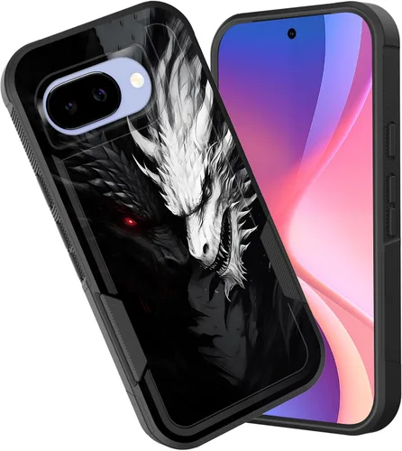 Vista 20 de Funda para Pixel 6A, funda híbrida de doble capa resistente a prueba de golpes de policarbonato duro de silicona suave TPU para Google Pixel 6A