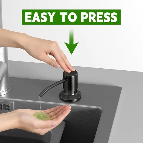 Vista 3 de Dispensador de jabón para fregadero de cocina, dispensador de jabón integrado, kit de tubo de extensión de 47 pulgadas, bomba dispensadora de loción