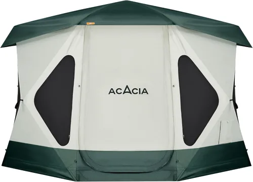 Vista 13 de ACACIA - Tienda de campaña para acampar, tienda desplegable con 8 ventanas y estera, tienda central impermeable y resistente al viento, fácil