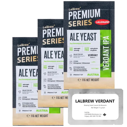 Vista 5 de LalBrew Verdant IPA Brewing Levadura (paquete de 2) - Hacer cerveza en casa - 0.39 oz Sachets - Saccharomyces cerevisiae - Vendido por CAPYBARA