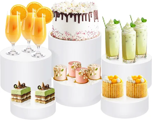 Vista 11 de 6 Piezas Elevadores de Buffet, Elevadores de Alimentos para Mesa de Buffet, Elevadores de Exhibición de Cubos Acrílicos con Fondo Hueco, Soporte
