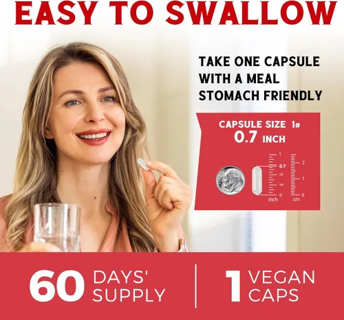 Vista 3 de Vitalibre Suplemento de hierro para mujeres y hombres, con vitaminas C, B6, B12 y folato, probióticos para mujeres, 100 mil millones de UFC, 15
