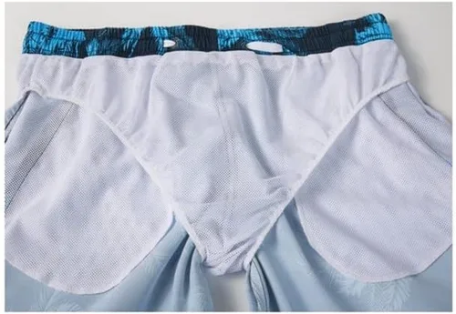 Vista 8 de Tisoloow Traje de baño para hombre, de secado rápido, para playa, con forro de malla y bolsillos