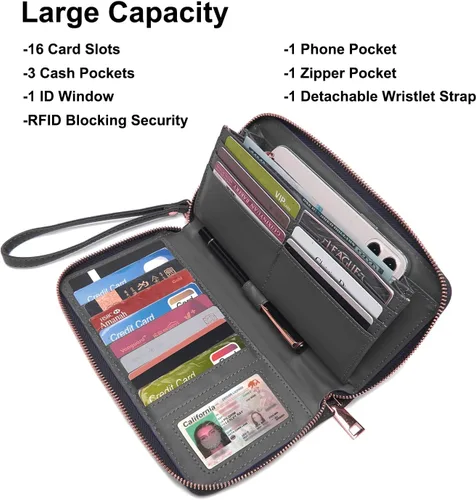 Vista 2 de Soperwillton Bolsos de mano para mujer, bolsas de hombro, cartera, bolsa de mano, juego de 3 piezas