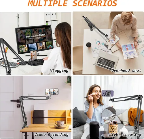 Vista 5 de Soporte magnético para teléfono VRIG para cama, soporte de teléfono Magsafe flexible para escritorio, soporte ajustable para tableta para iPhone 17