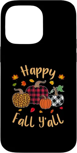 Vista 21 de Happy Fall Y'all Leopard Pumpkin Autumn Season Women Girls Case for iPhone 17