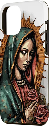 Vista 2 de Funda para iPhone 12 Pro Max Virgen De Guadalupe Católica Virgen De Guadalupe